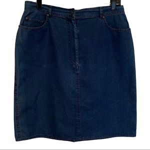 New FACONNABLE Denim Jean Skirt, Size 12